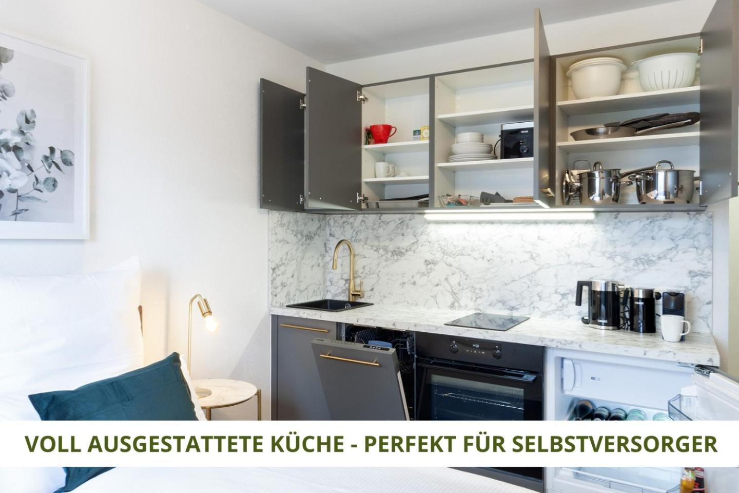 Apartment Wahnfried No5 - Zentrales Cityapartment Kueche Mit Duschbad - 300M Zur Fussgaengerzone Bayreuth Buitenkant foto